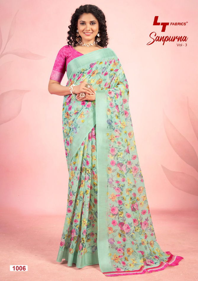 Sanpurna Vol 3 By LT Daily Wear Printed Sarees Wholesale Clothing Suppliers In India
